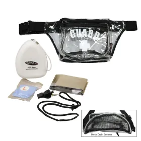 Kemp USA Hip Pack with GUARD Logo and Lifeguard Essentials Supply Pack CLR-MSH-S2