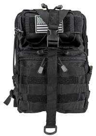 Kemp USA Tactical Sling Backpack Bag, Black 10-133-BLK