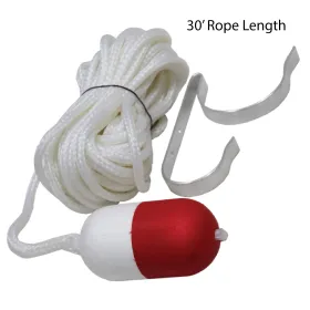 Kemp USA Throw Rope with Float & Ring Buoy Holder10-222-30