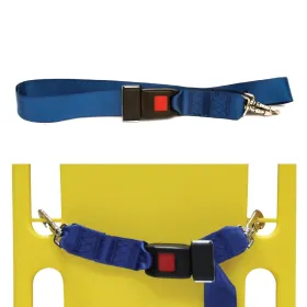 Kemp USA Two Piece Spineboard Strap with Metal Seat Belt Buckle, Royal Blue 10-304-ROY