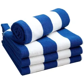 Kemp USA Beach Towel, Blue & White (28X60) 10-612