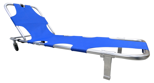 Kemp USA Folding Stretcher with Wheels, Blue Oxford Weave Fabric 10-977
