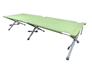 Kemp USA Aluminum Military and Camping Portable Folding Cot Stretcher, Green 10-983