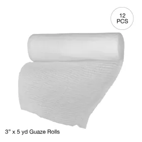 Gauze Bandage Rolls, Non-Sterile (8 boxes of 12 pcs) 11-011-3-NS-96 (3 Inch Rolls) x 96