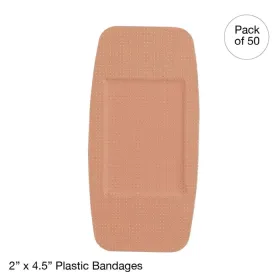 Plastic Bandages, 2" x 4.5", Extra Large (24 boxes of 50 pcs) 11-020-1200