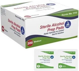 Alcohol Prep Pads, Sterile (10 boxes of 200 pcs) 11-048-2000
