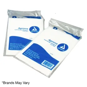 Kemp USA Disposable Poly Aprons, Chest-Knee Coverage-100 count