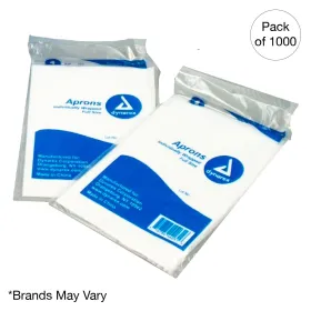 Kemp USA Disposable Poly Aprons, Chest-Knee Coverage 1000 count