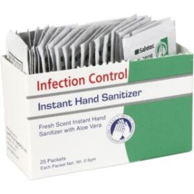 Hand Sanitizer Fresh, .9gm. Pouch, 25 per box