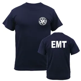 EMT T-Shirt, Navy, Printed Front & Back 18-001-EMT-MED