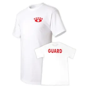 GUARD T-Shirt, White, 100% Cotton, Printed Front & Back 18-001-SML