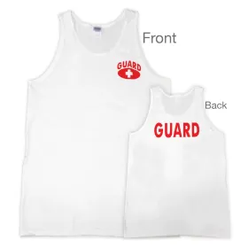 GUARD White Tank Top, Printed Front & Back 18-002-XL