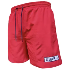 Lifeguard Male Shorts with Embroidered GUARD Logo 18-003-RED-L