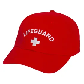 Lifeguard Cap, Low Profile with Embroidered Logo 18-004-RED