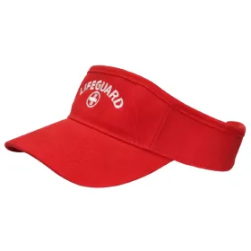 Lifeguard Visor with Embroidered Logo 18-005-RED