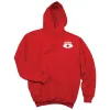 Kemp USA Hooded Pullover Sweatshirt, Red with GUARD Logo in White on Front & Back 18-007-RED-SML
