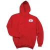 Kemp USA Hooded Pullover Sweatshirt, Red with GUARD Logo in White on Front & Back 18-007-RED-XXL