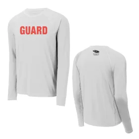 Kemp USA Rashguard Long Sleeve with GUARD Logo LS-WHI-MED-GRD