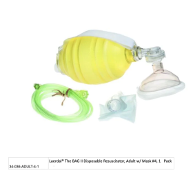 Laerdal® The BAG II Disposable Resuscitator, Adult w/ Mask #4, Single (845241)