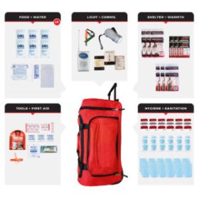 6 Person Necessity Survival Kit, Rolling Bag