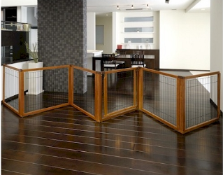 6 Panel Convertible Elite Pet Gate - Black