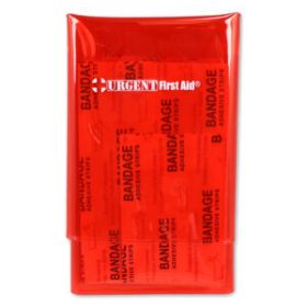 Mini Folding First Aid Pack, Red, Urgent First Aid, 18 Pieces