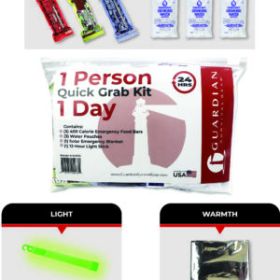 1 Day Quick Grab Kit in Resealable Bag