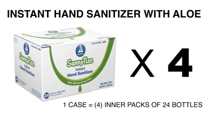 Hand Sanitizer, 4 oz Liquid (4 boxes of 24 pcs) 11-028-4OZ-96