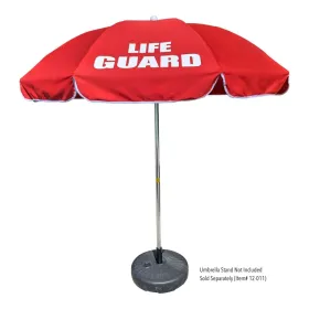 Kemp USA 7.5' GUARD Heavy-Duty Beach Umbrella w/ Aluminum Pole, Red12-001
